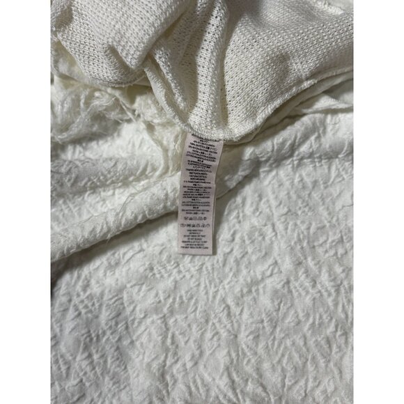 NEW Free People M Ivory Textured Fringe Knit Tank Top Sweater Boho Chic Design - Picture 10 of 15